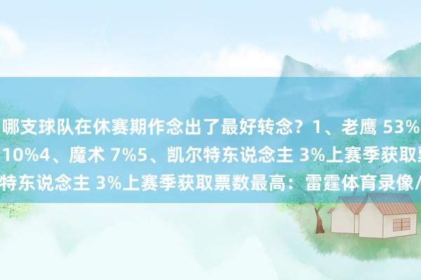 哪支球队在休赛期作念出了最好转念？1、老鹰 53%2、火箭 27%3、掘金 10%4、魔术 7%5、凯尔特东说念主 3%上赛季获取票数最高：雷霆体育录像/图片