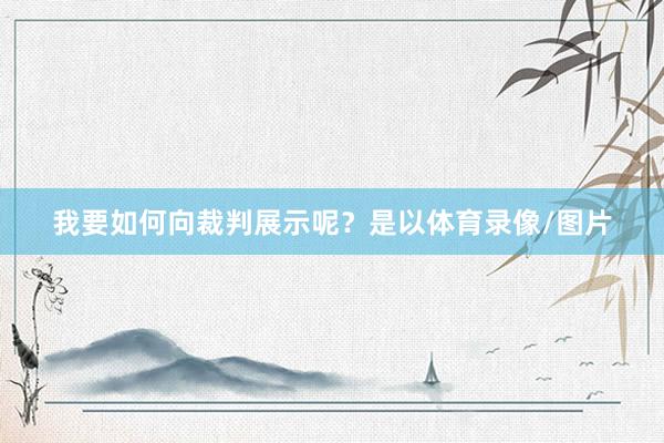 我要如何向裁判展示呢？是以体育录像/图片