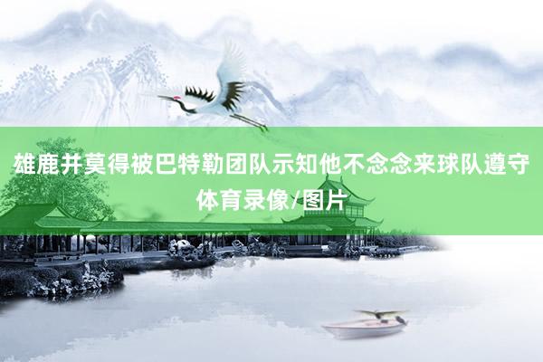 雄鹿并莫得被巴特勒团队示知他不念念来球队遵守体育录像/图片