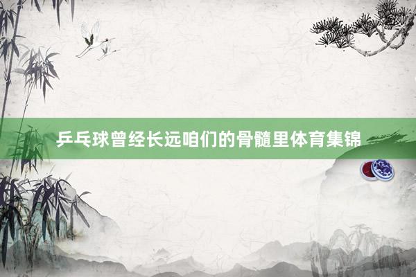 乒乓球曾经长远咱们的骨髓里体育集锦