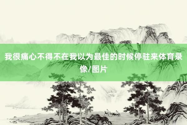 我很痛心不得不在我以为最佳的时候停驻来体育录像/图片