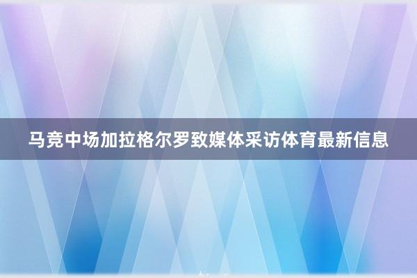马竞中场加拉格尔罗致媒体采访体育最新信息