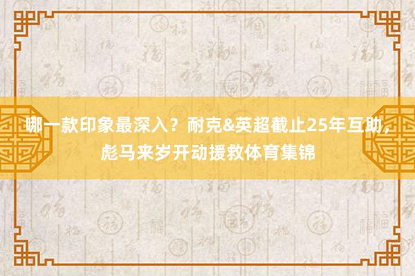 哪一款印象最深入？耐克&英超截止25年互助，彪马来岁开动援救体育集锦