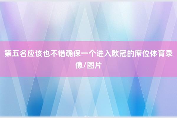 第五名应该也不错确保一个进入欧冠的席位体育录像/图片