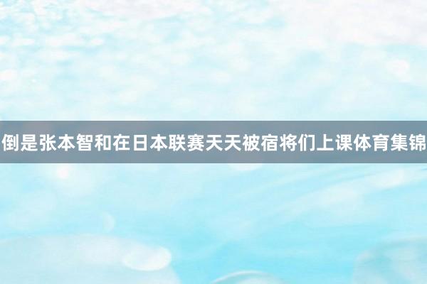 倒是张本智和在日本联赛天天被宿将们上课体育集锦