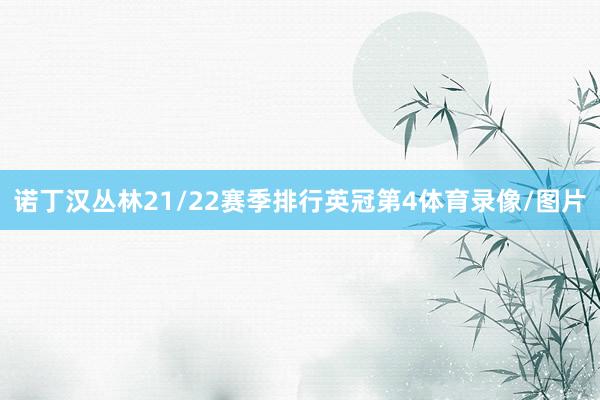 诺丁汉丛林21/22赛季排行英冠第4体育录像/图片