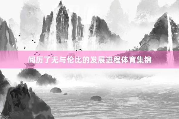 阅历了无与伦比的发展进程体育集锦