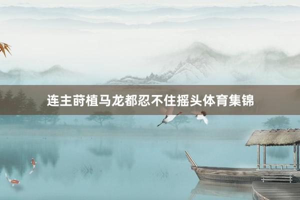连主莳植马龙都忍不住摇头体育集锦