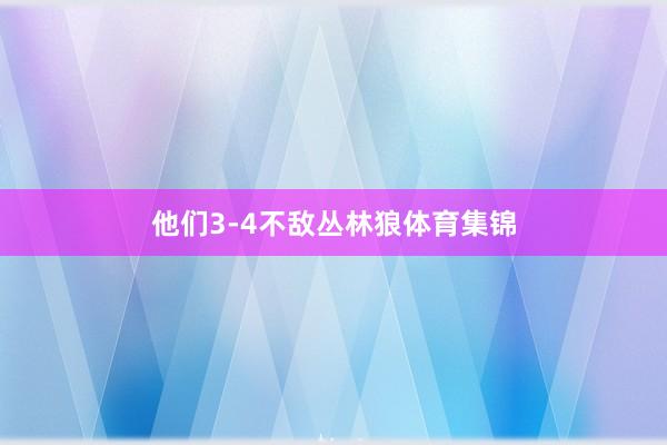 他们3-4不敌丛林狼体育集锦