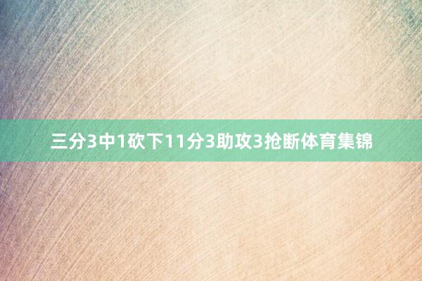 三分3中1砍下11分3助攻3抢断体育集锦