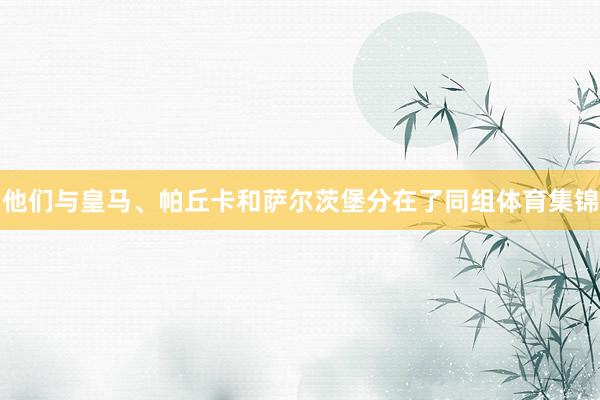 他们与皇马、帕丘卡和萨尔茨堡分在了同组体育集锦
