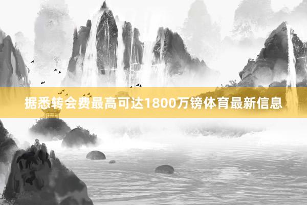 据悉转会费最高可达1800万镑体育最新信息