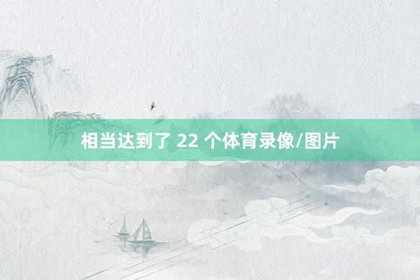 相当达到了 22 个体育录像/图片