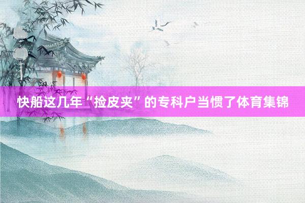 快船这几年“捡皮夹”的专科户当惯了体育集锦