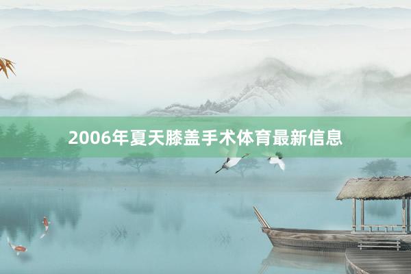 2006年夏天膝盖手术体育最新信息