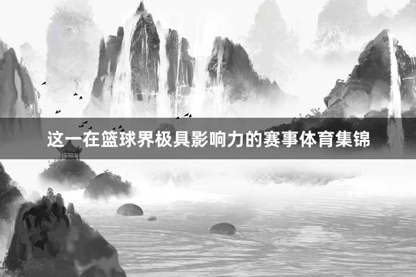 这一在篮球界极具影响力的赛事体育集锦