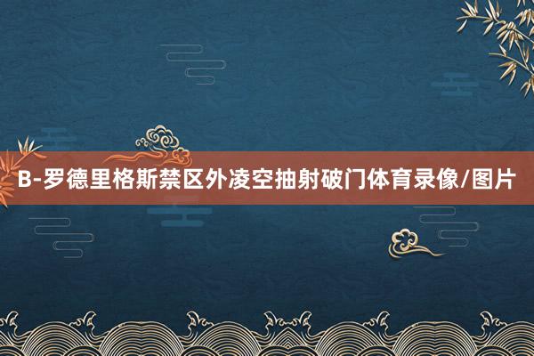 B-罗德里格斯禁区外凌空抽射破门体育录像/图片