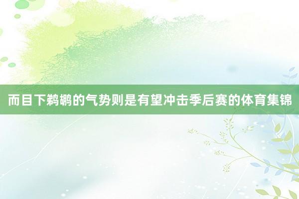 而目下鹈鹕的气势则是有望冲击季后赛的体育集锦